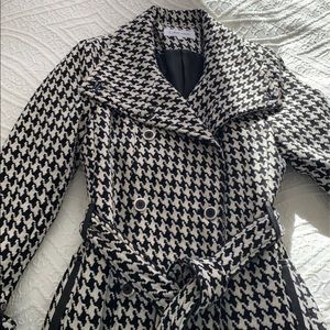 Calvin Klein houndstooth peacoat